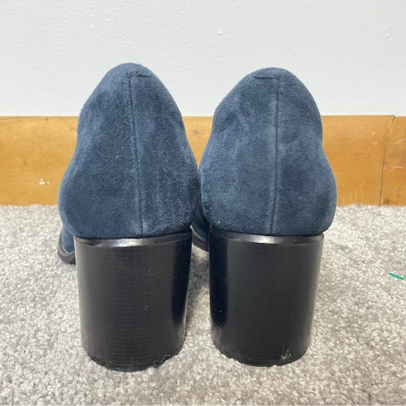 Clarks Artisan Multi-Colored Suede Block Heel Pumps Size 6 | Office Siren Academ - Picture 9 of 10